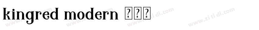 kingred modern字体转换
